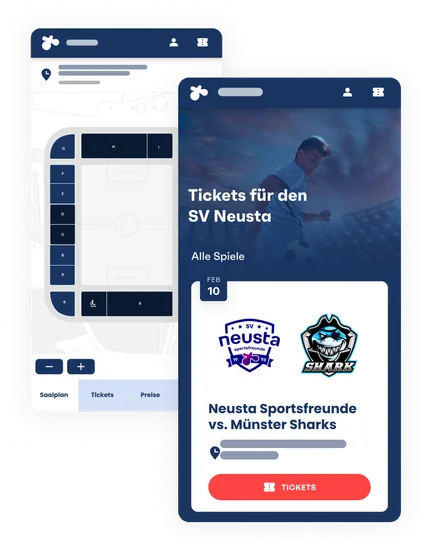 Screenshots der Admin UI und des Ticketshops von Venticks